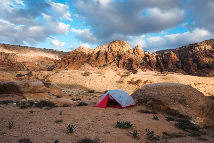 Photo Camping sunset